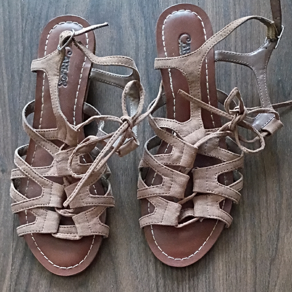 Carlos by Carlos Santana Brown Strappy Sandals